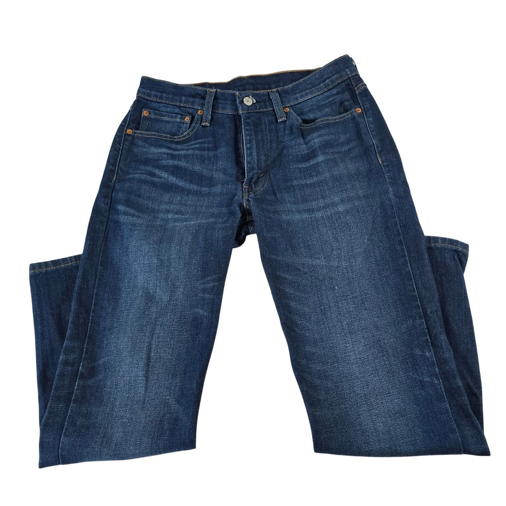 Levis 514‎ Straight Fit Mens Jeans Dark Wash Indigo Blue 31x30 Cotton Blend